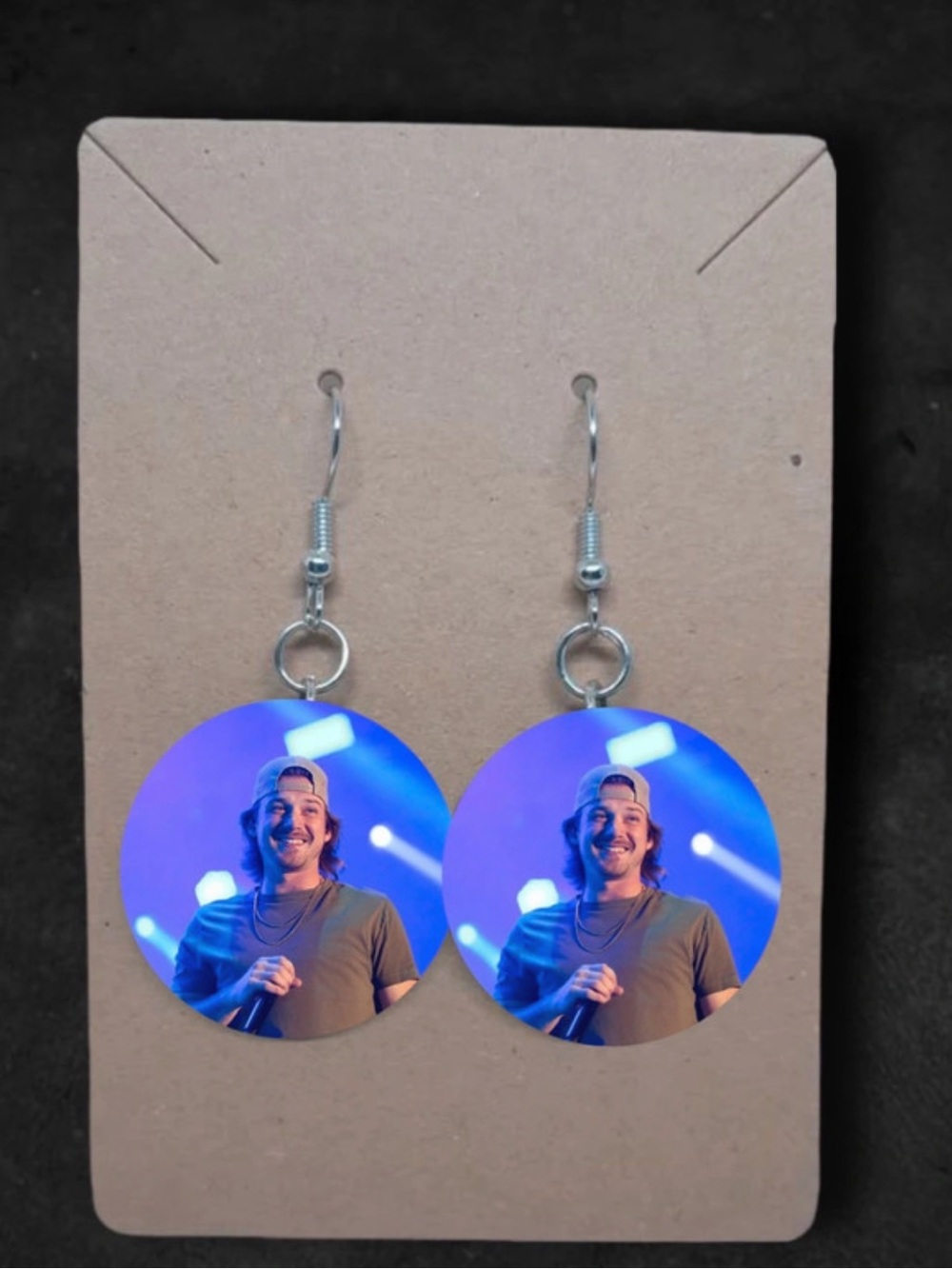 Morgan Wallen unique country music 1 inch dangle earrings